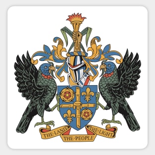 Saint Lucia Coat of Arms Sticker